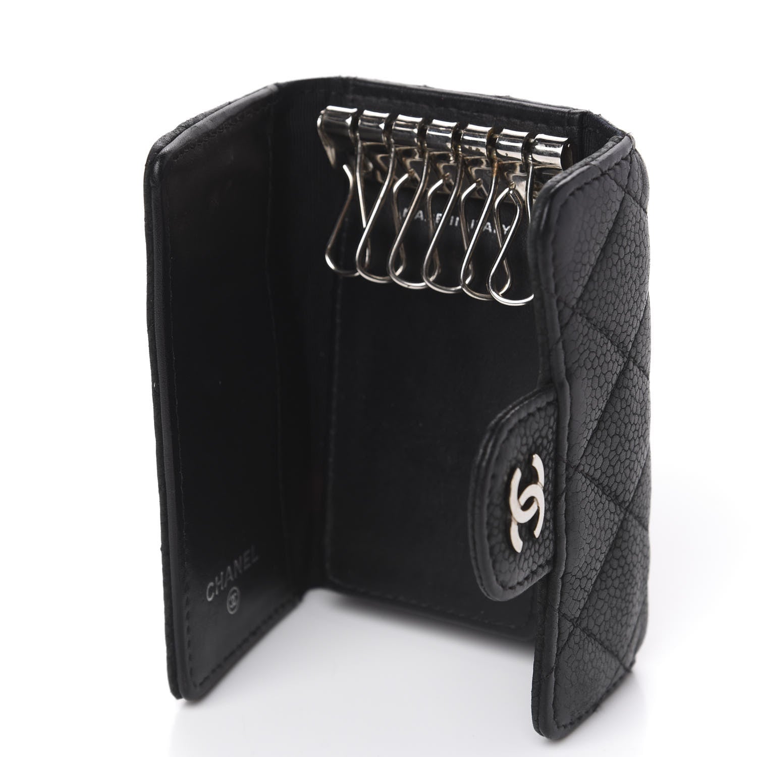 Chanel Caviar Quilted 6 Key Holder Black 10 of 12