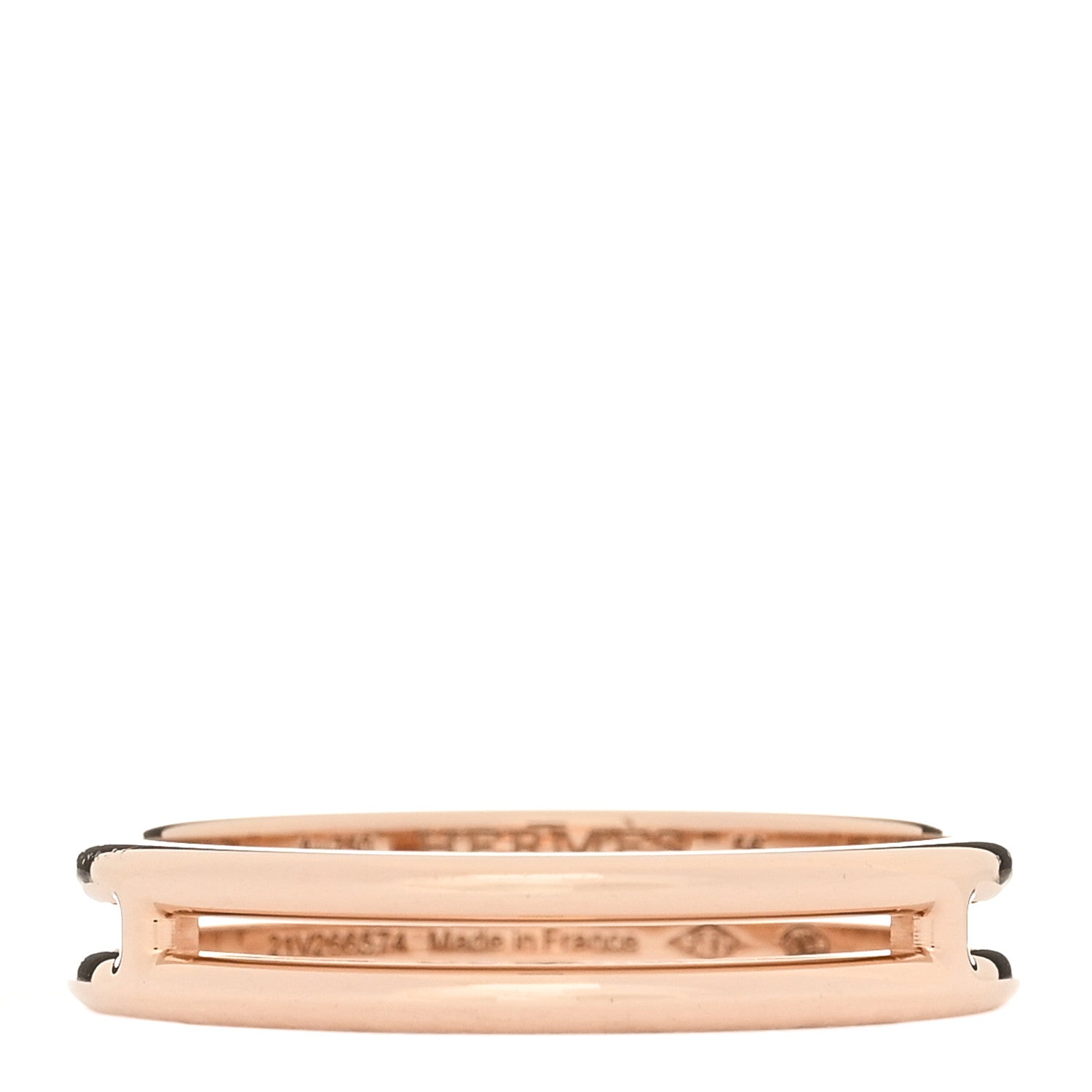 Hermes 18K Rose Gold Ariane Wedding Band Ring 56 7.5 1 of 4