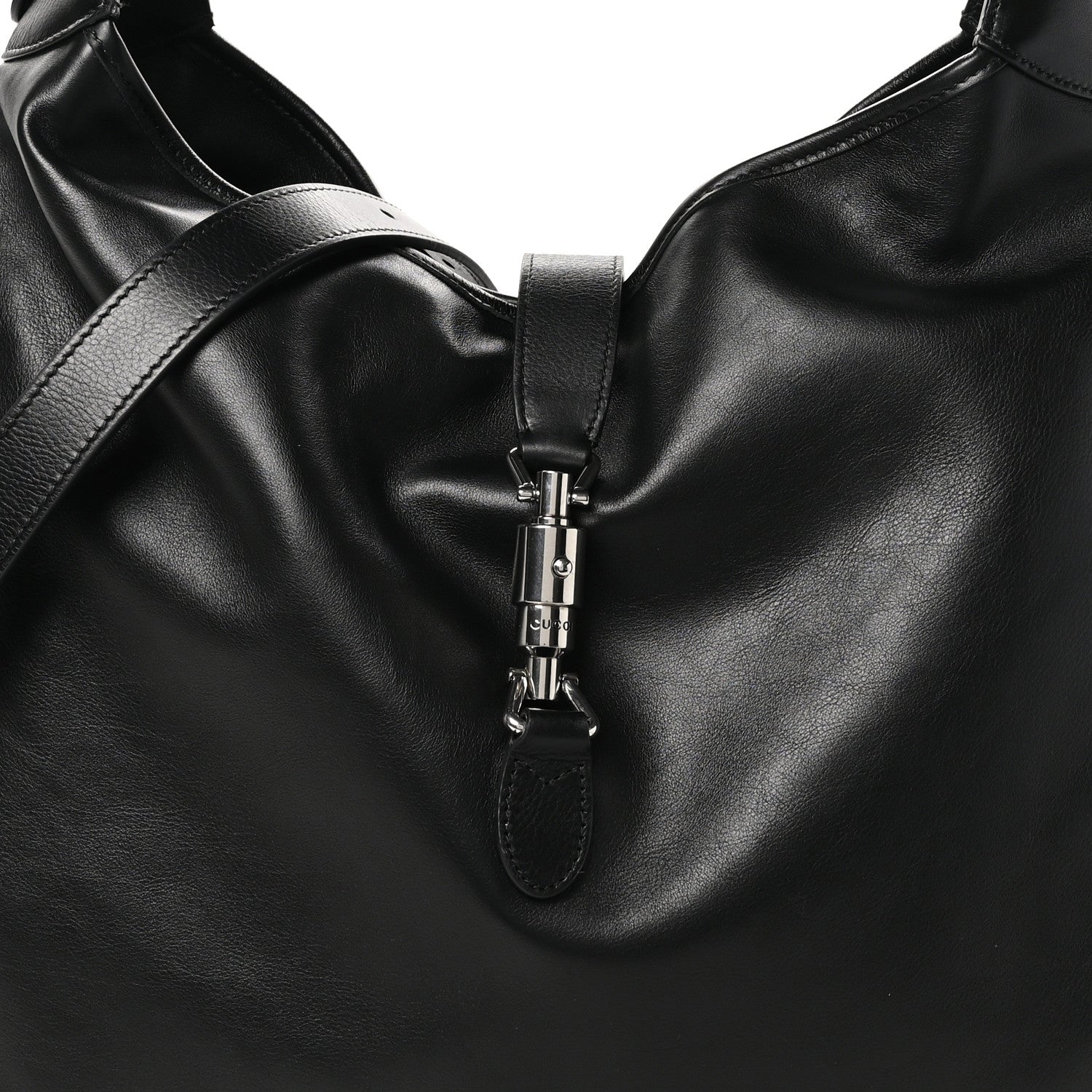 Gucci Calfskin Large Jackie 1961 Shoulder Bag Black 7 of 9