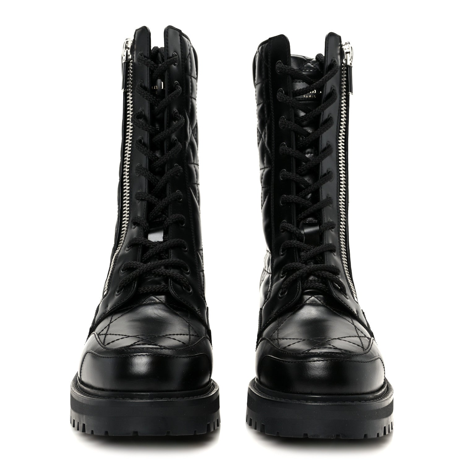 Christian Dior Calfskin Cannage D-Leader Ankle Boots 37.5 Black 3 of 9