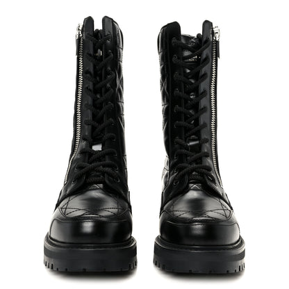 Christian Dior Calfskin Cannage D-Leader Ankle Boots 37.5 Black 3 of 9
