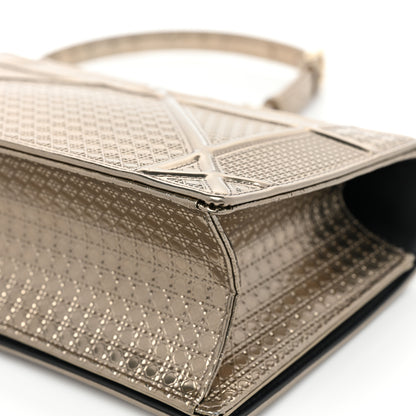 Christian Dior Metallic Patent Micro-Cannage Medium Diorama Flap Bag Gold 16 of 16