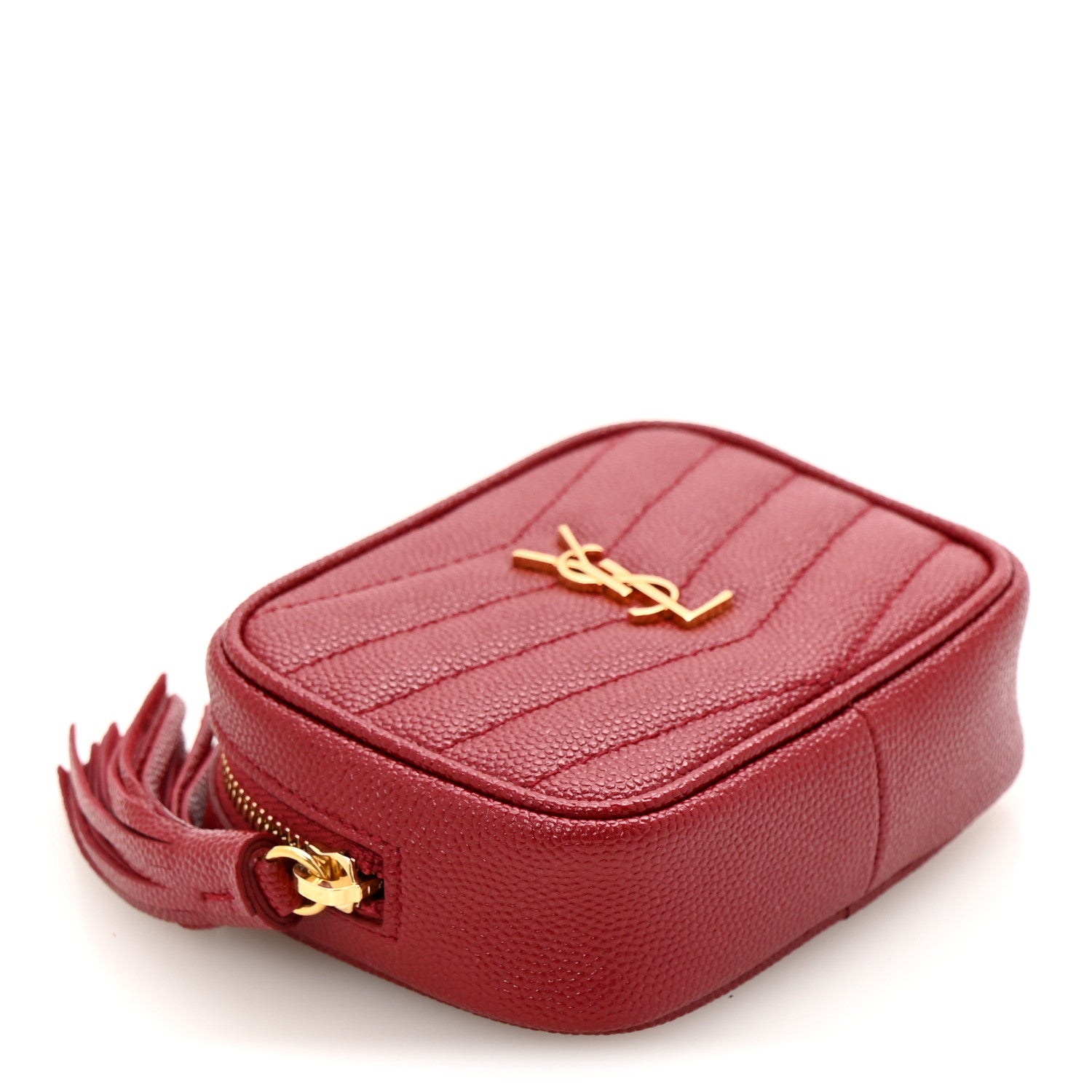 Saint Laurent Grain De Poudre Matelasse Monogram Baby Lou Camera Bag Opyum Red 4 of 11