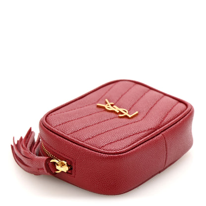 Saint Laurent Grain De Poudre Matelasse Monogram Baby Lou Camera Bag Opyum Red 4 of 11