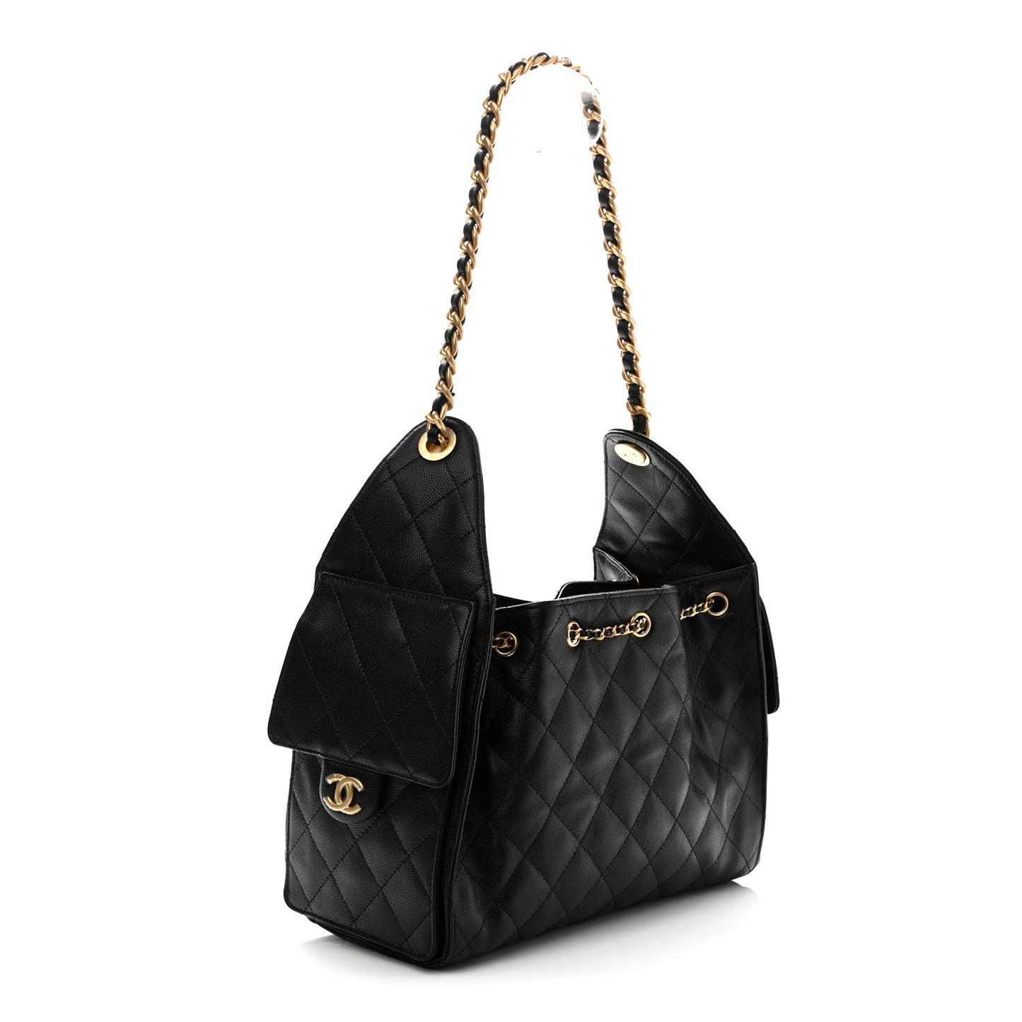 Caviar Quilted Small Chanel 25 Handbag Black