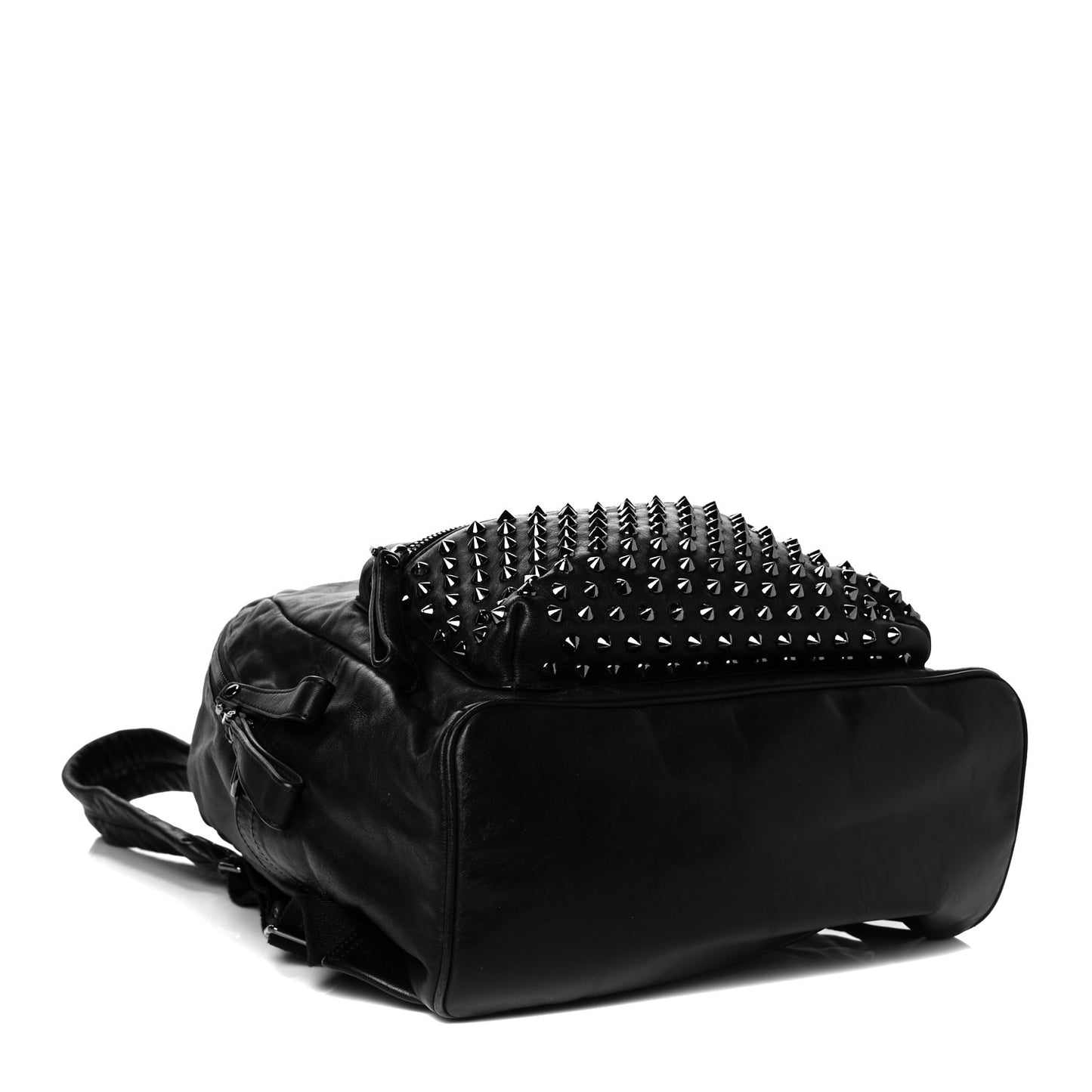 Calfskin Medium Studded Backpack Black