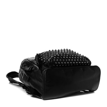 MCM Calfskin Medium Studded Backpack Black 3 of 13