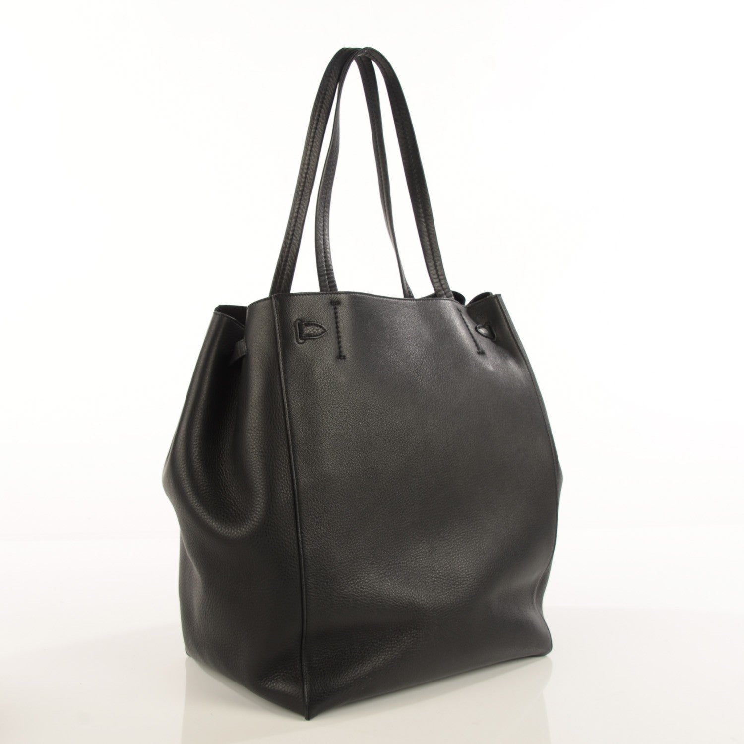 Celine Soft Grained Calfskin Medium Cabas Phantom Black 4 of 10
