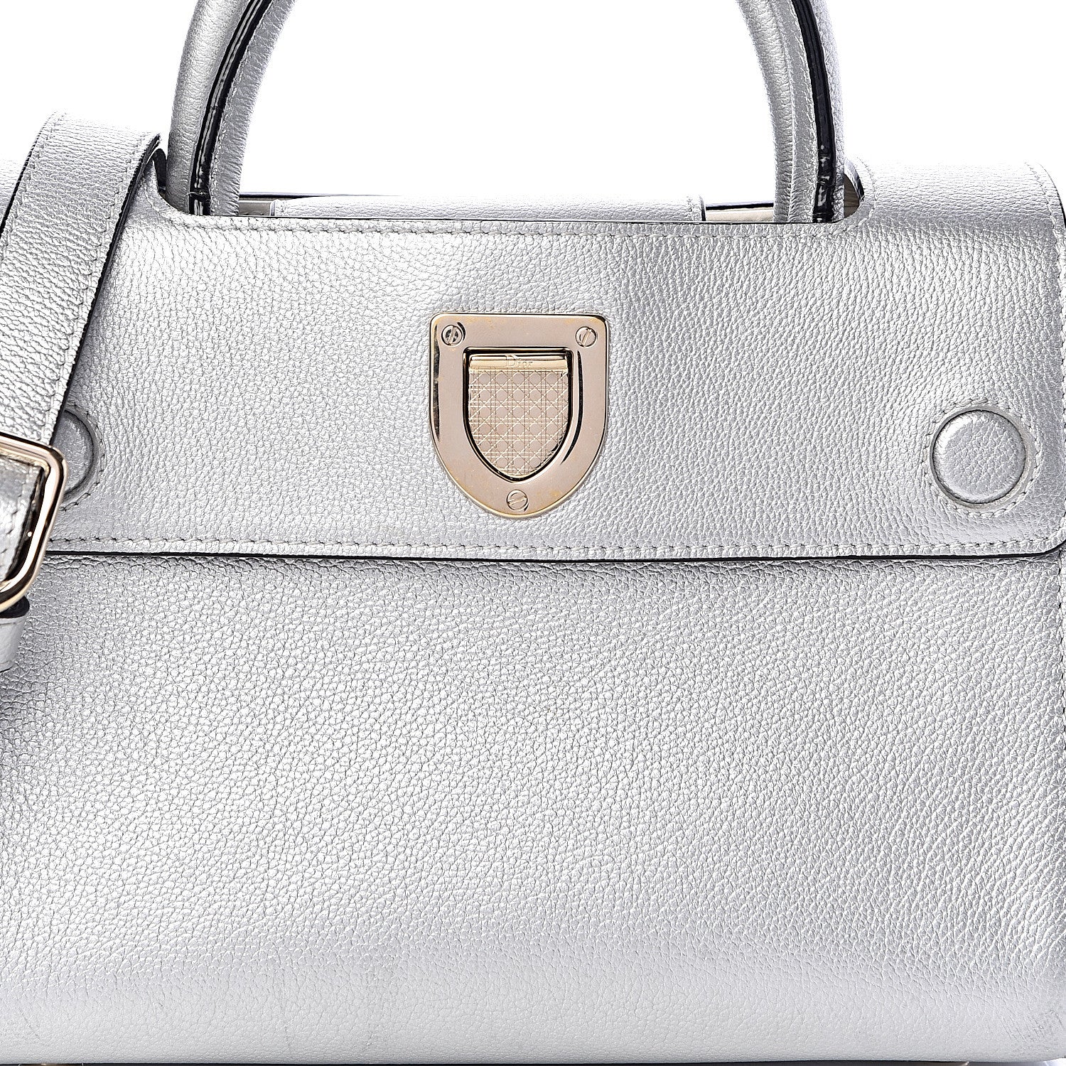 Christian Dior Metallic Grained Calfskin Mini Diorever Flap Silver 16 of 16