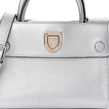Christian Dior Metallic Grained Calfskin Mini Diorever Flap Silver 16 of 16