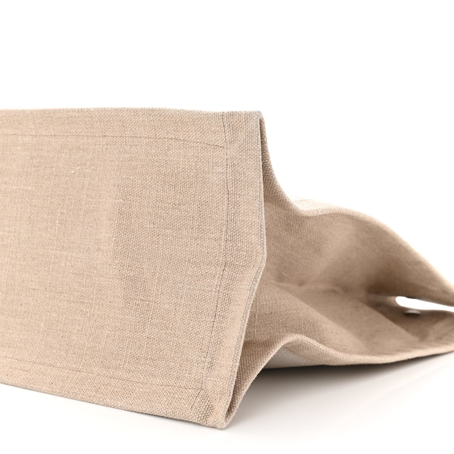 Linen Calfskin Rive Gauche Tote Optic White