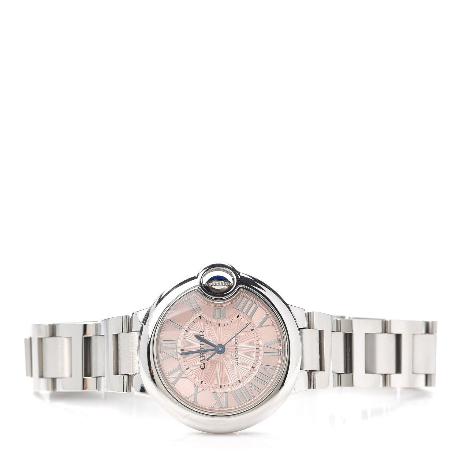 Cartier Stainless Steel 33mm Ballon Bleu De Automatic Watch Pink 2 of 6