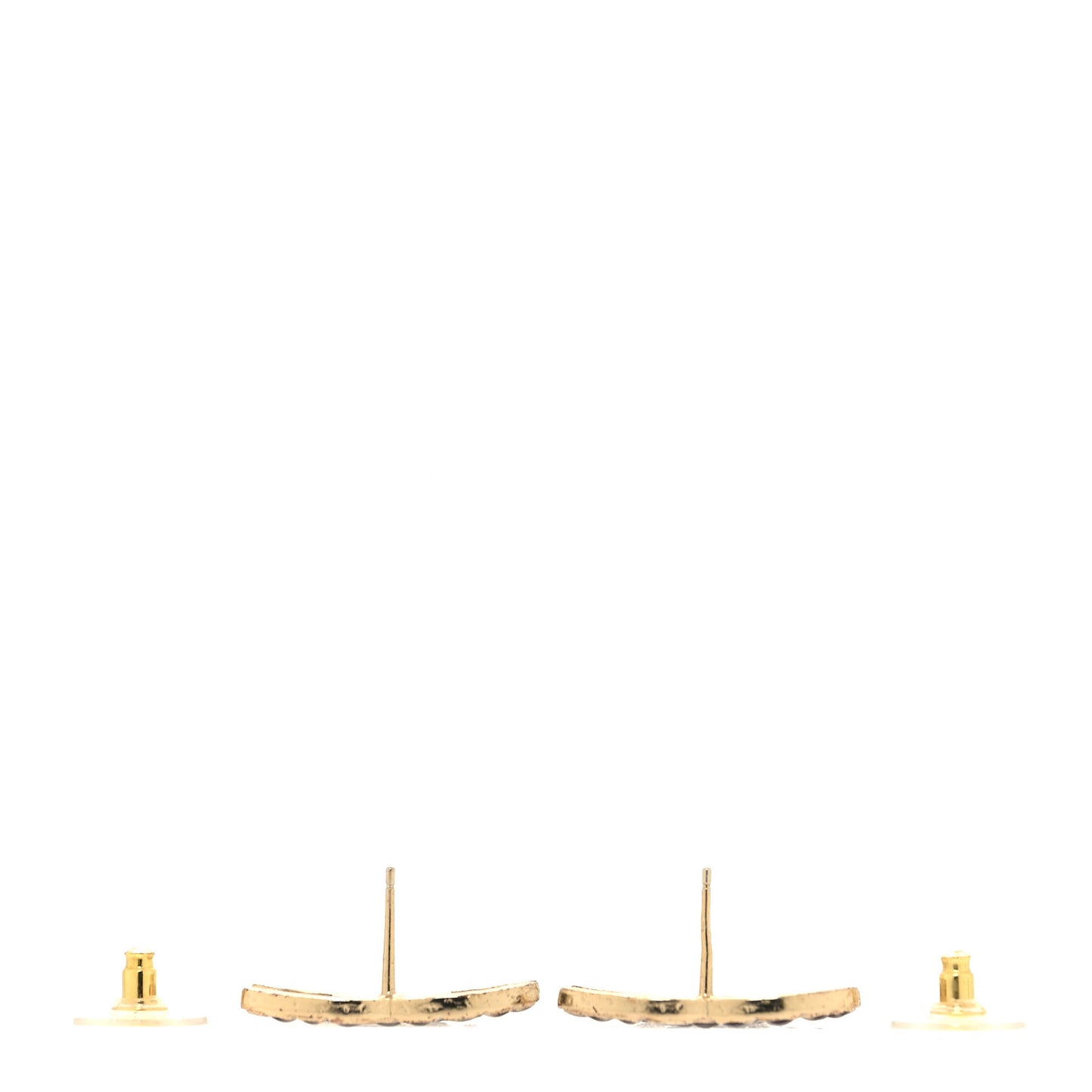 Gripoix Poured Glass Along The Nile CC Earrings Purple Gold