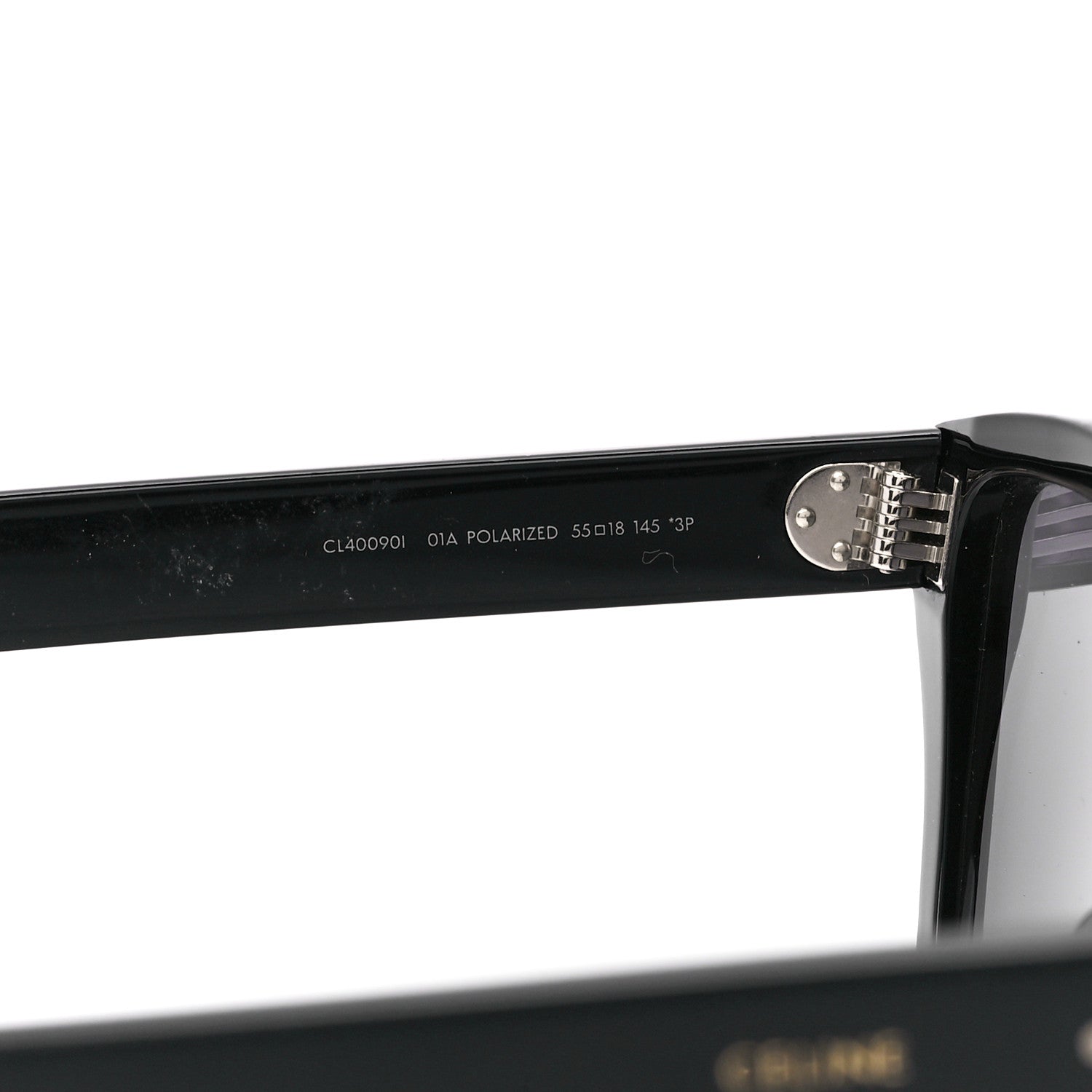 Celine Acetate Polarized Square Sunglasses CL40090I Black 5 of 6