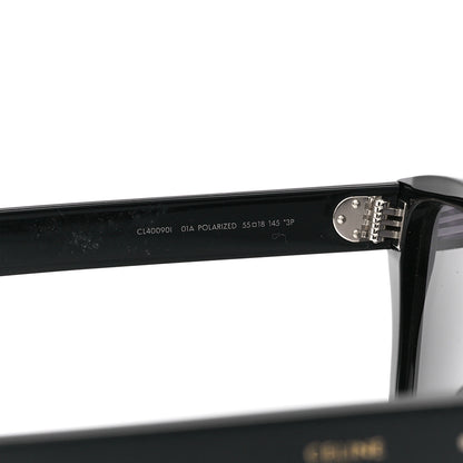 Celine Acetate Polarized Square Sunglasses CL40090I Black 5 of 6
