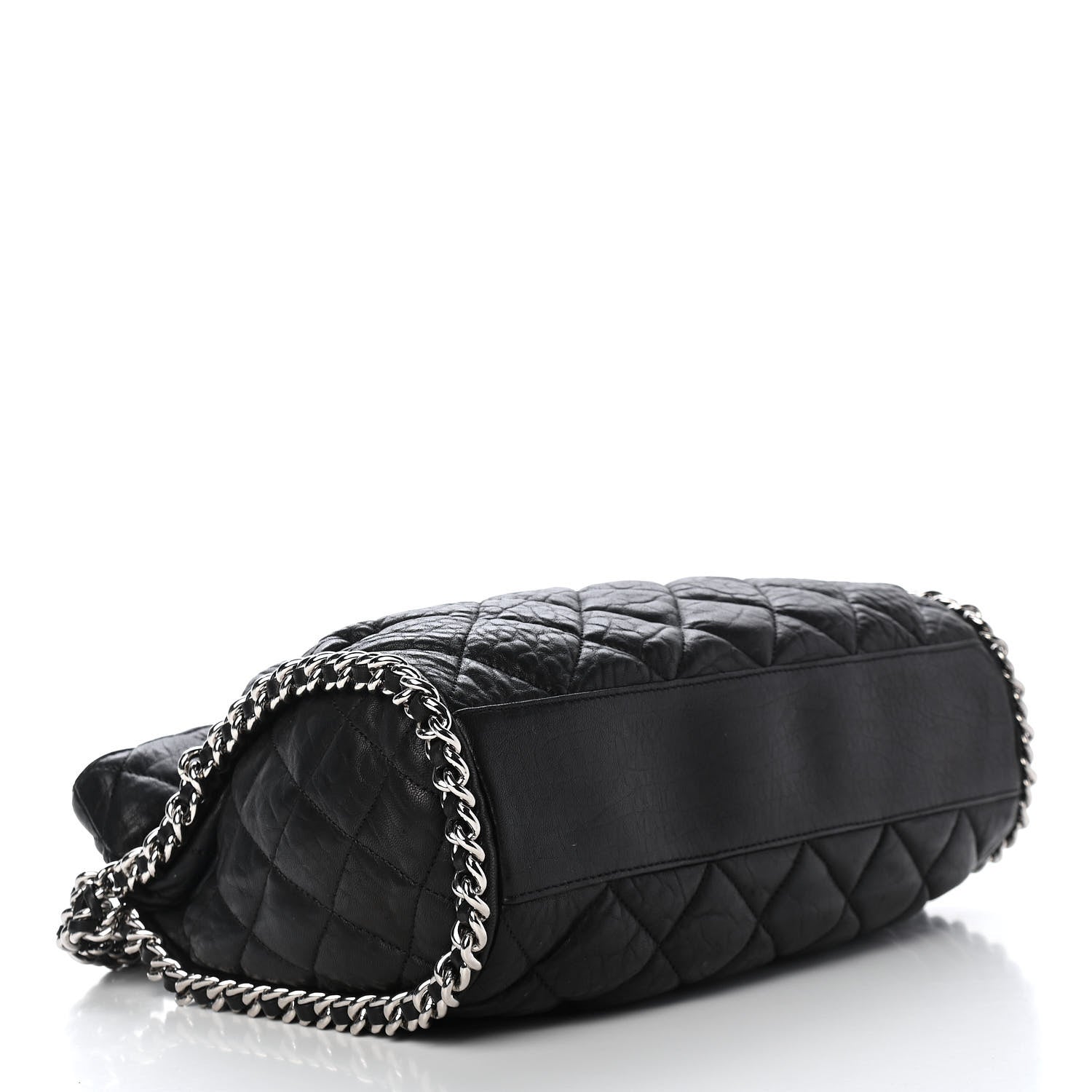 Chanel Washed Lambskin Chain Around Hobo Black 4 of 9