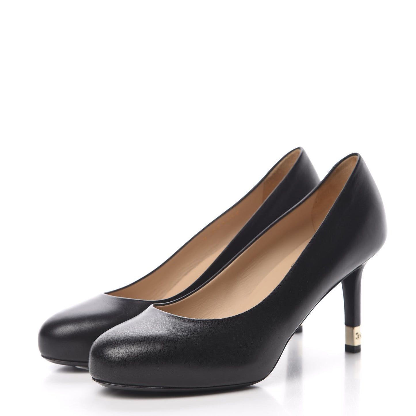 Lambskin CC Pumps 37.5 Black