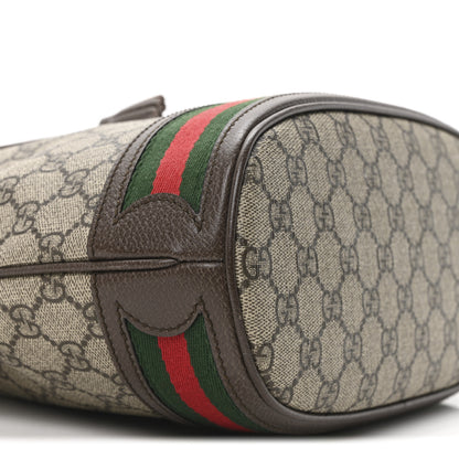 Gucci GG Supreme Monogram Web Ophidia Bucket Bag Brown 9 of 10