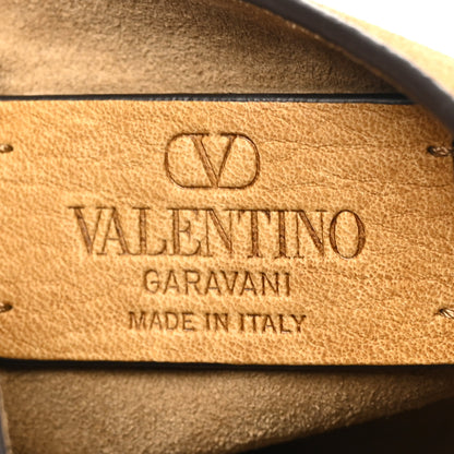Valentino Garavani Suede Studded Small Nellcote Fringe Shoulder Bag Havana Beige 6 of 8