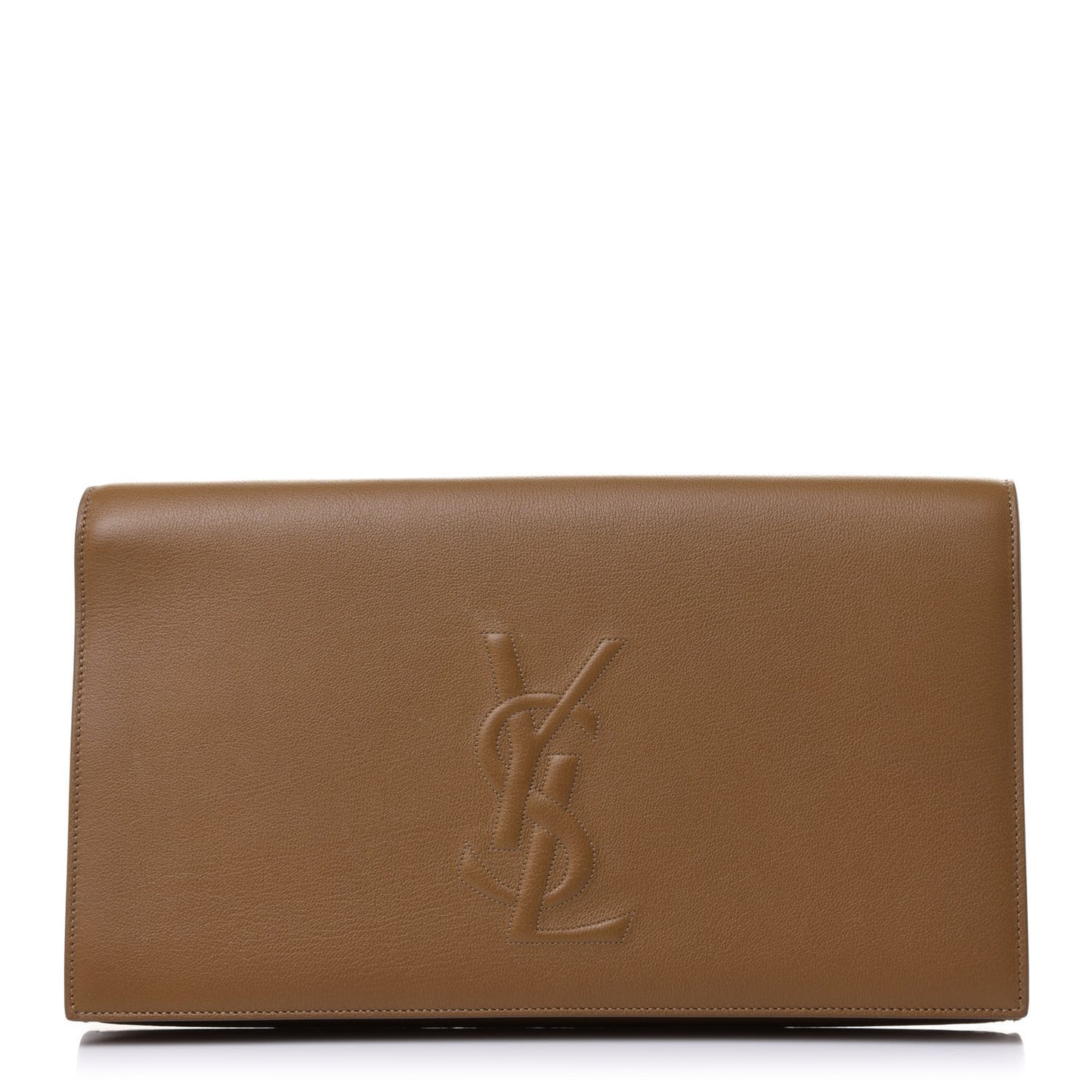 Calfskin Monogram Large Belle De Jour Clutch Beige