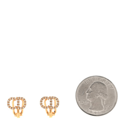 Christian Dior Crystal Clair D Lune Clip On Earrings Rose Gold 2 of 3