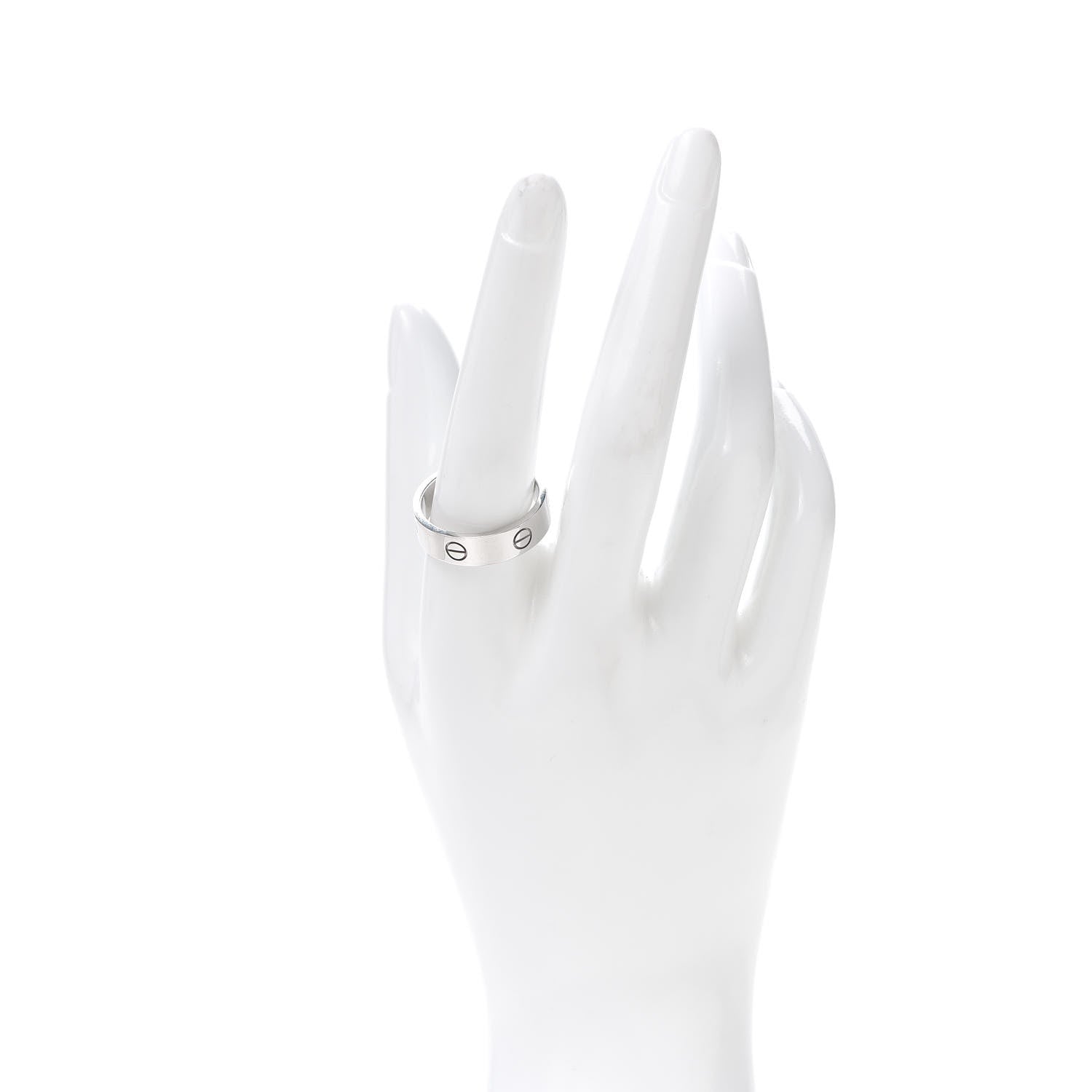 Cartier 18K White Gold 5.5mm LOVE Ring 62 10 2 of 4