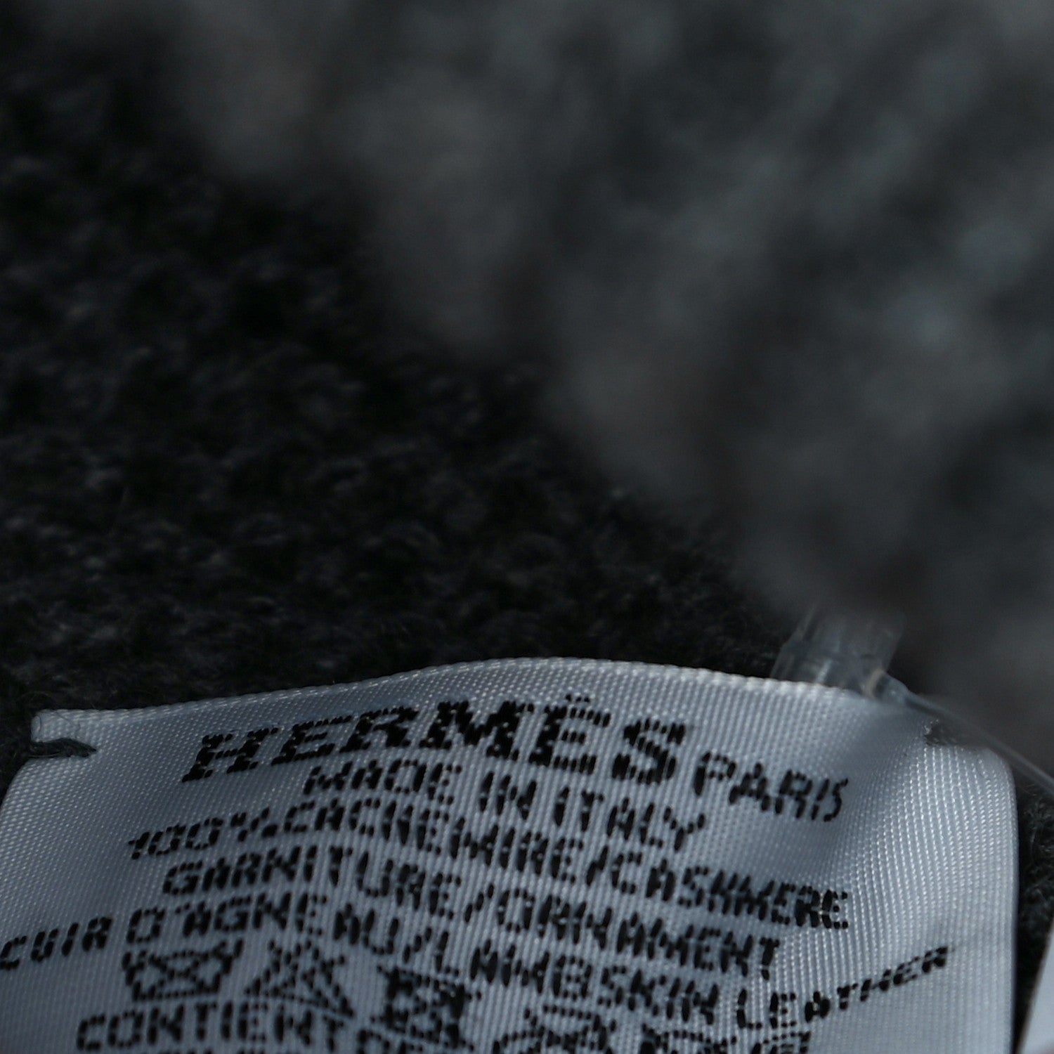 Hermes Cashmere Knit Boston Beanie Hat L Gris Chine 4 of 7
