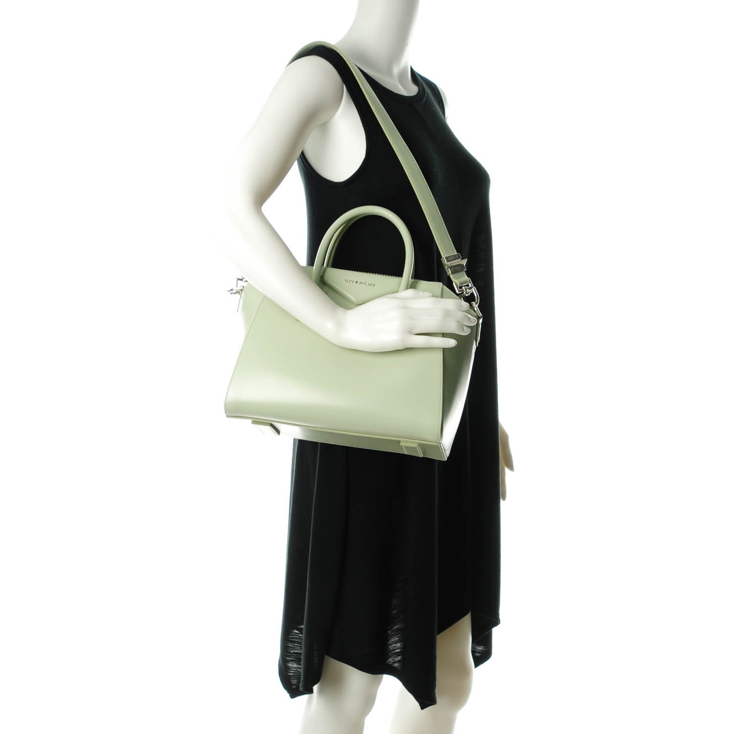 Givenchy Shiny Lord Calfskin Small Antigona Aqua Green 2 of 7