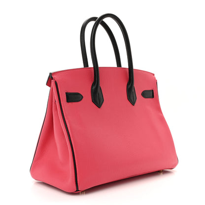 Hermes Chevre Mysore Horseshoe Birkin 30 Bougainvillea Black 2 of 11