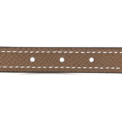 Hermes Swift Epsom 13mm Belt Strap 80 32 Black Etoupe 4 of 6