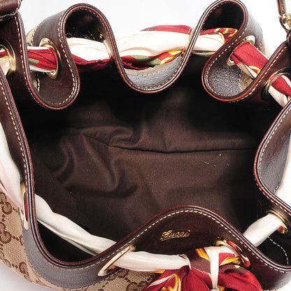 Gucci Monogram Positano Hobo Brown 5 of 14