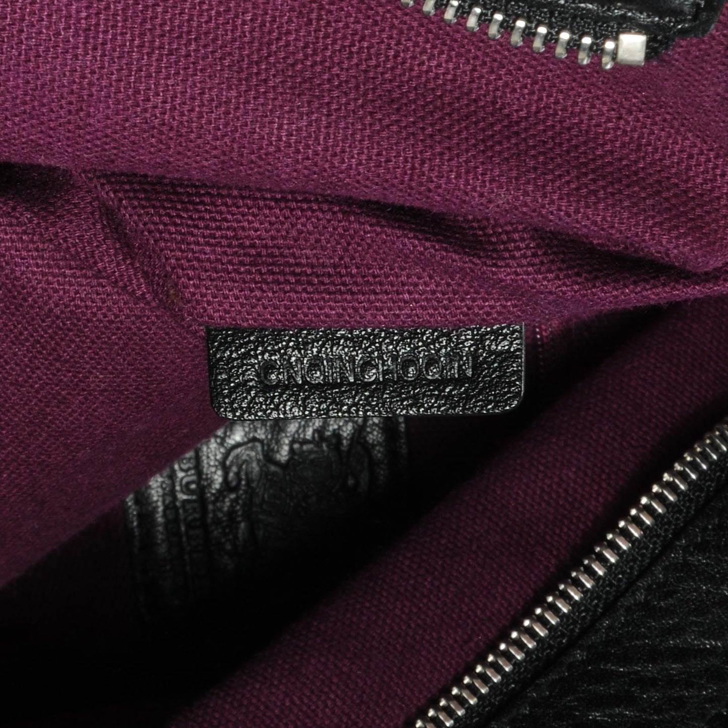 Canvas Check Large Tote Black
