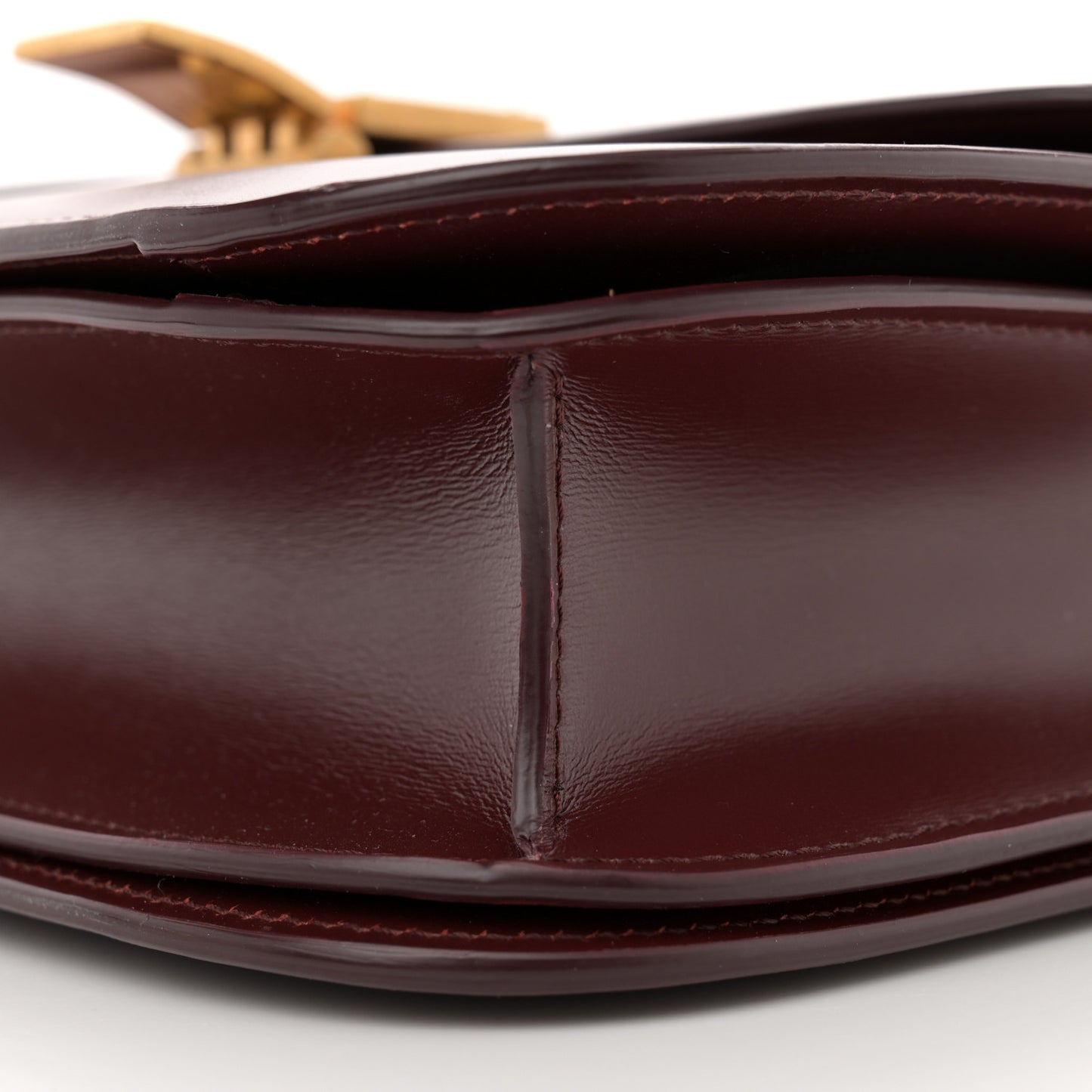 Box Calfskin Medium Classic Box Flap Bag Burgundy