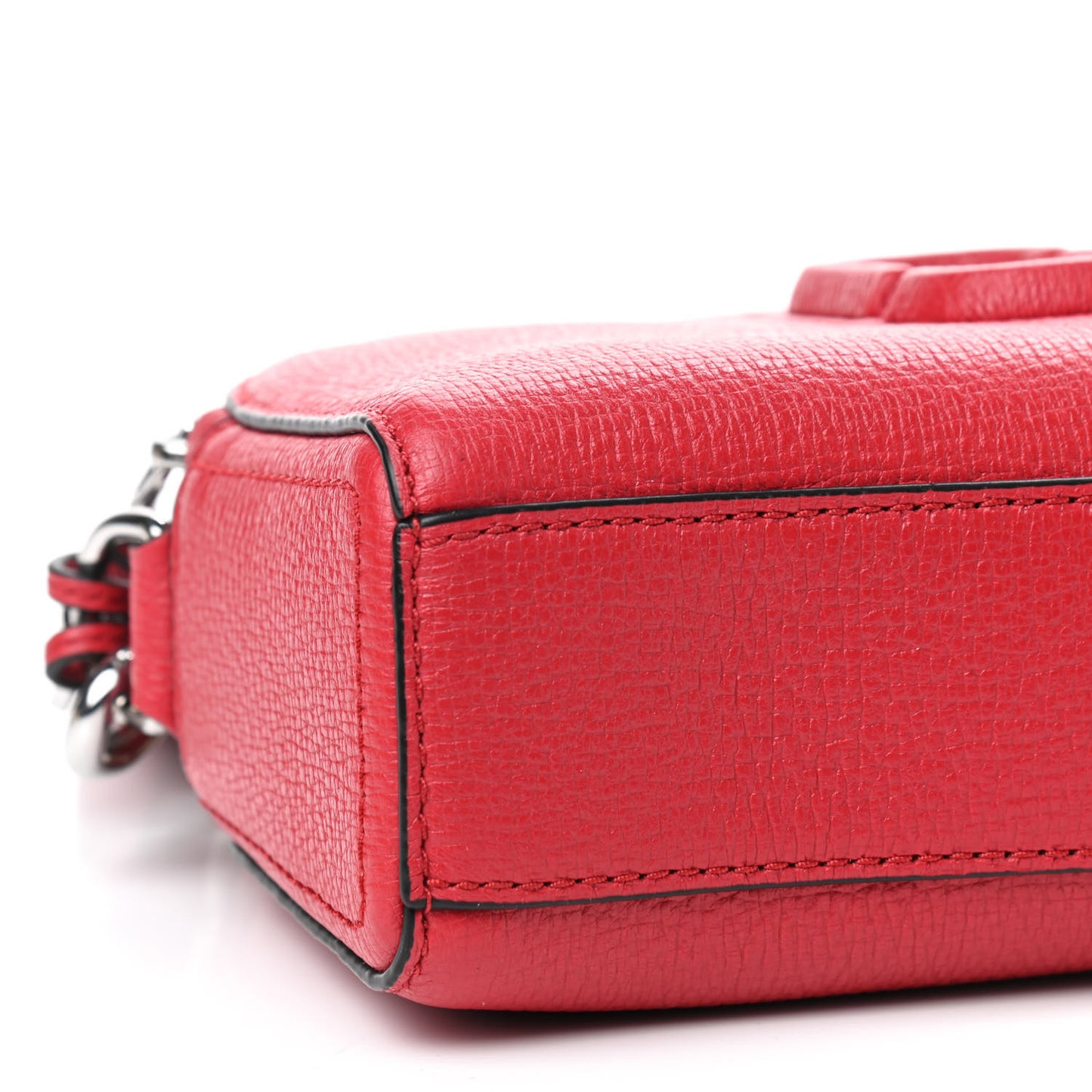 Calfskin Shutter Camera Crossbody Bag Red