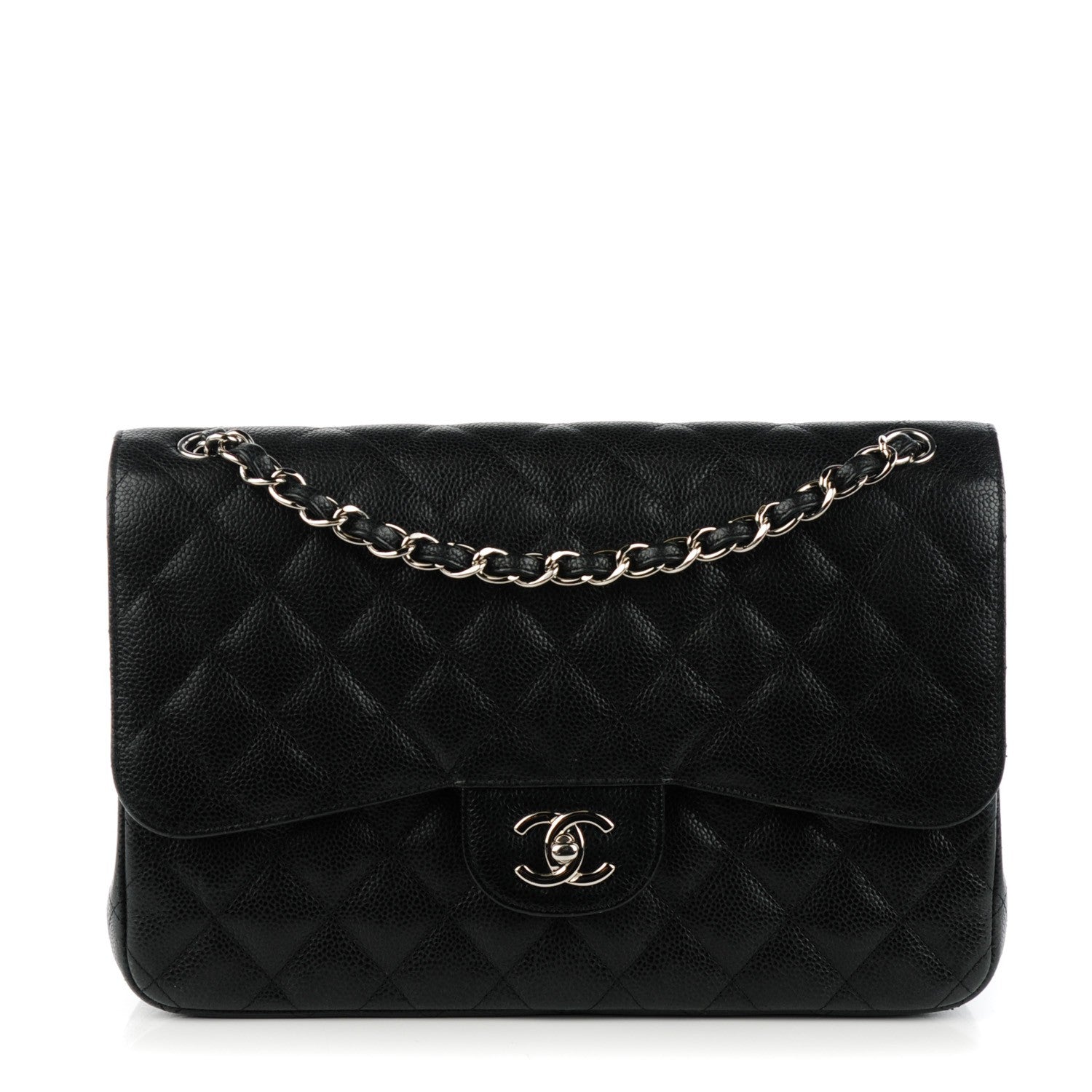 Chanel Caviar Quilted Jumbo Double Flap Black 1 of 8