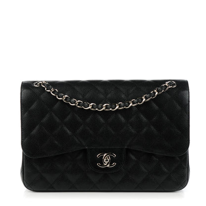 Chanel Caviar Quilted Jumbo Double Flap Black 1 of 8