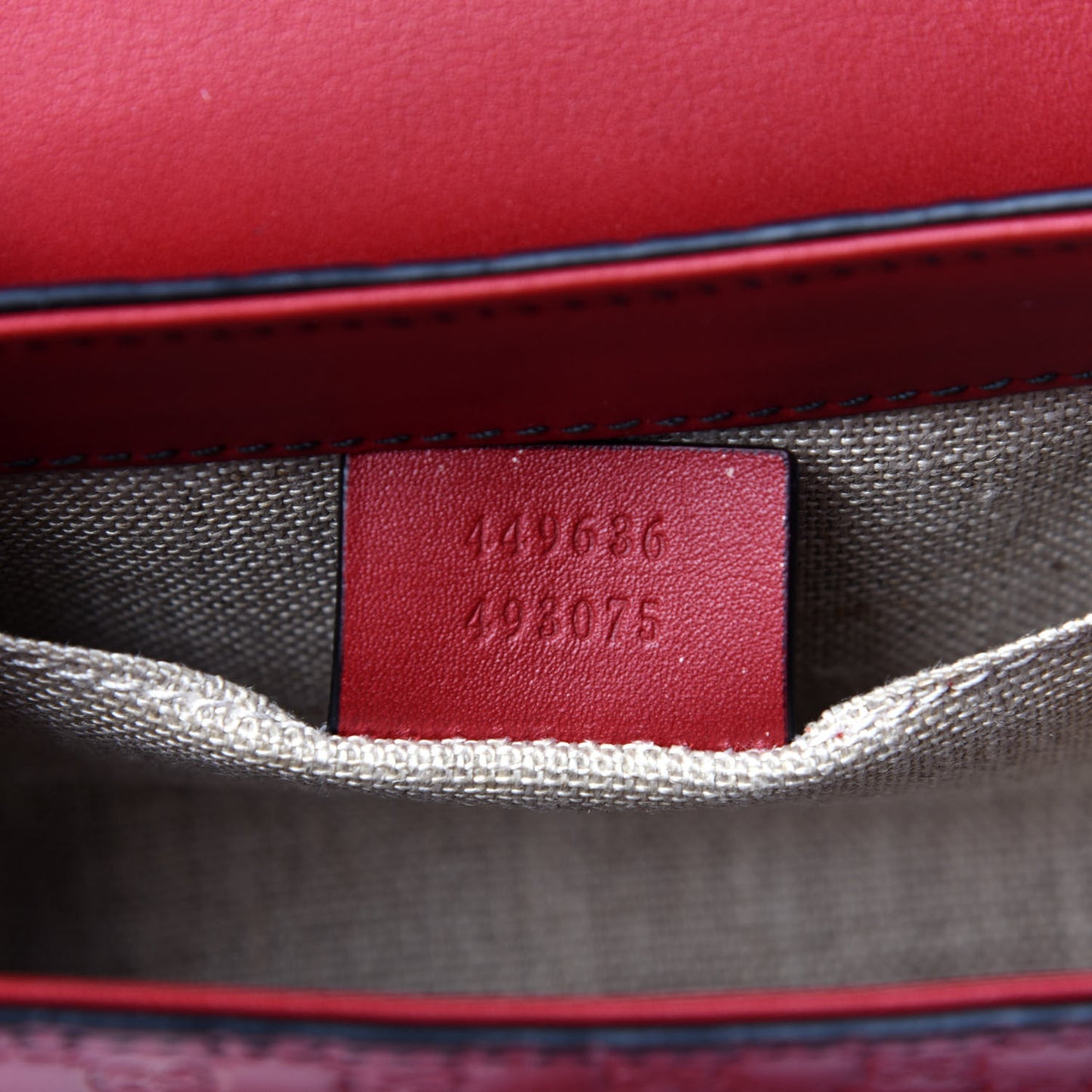 Soft Microguccissima Mini Emily Chain Shoulder Bag Rosso