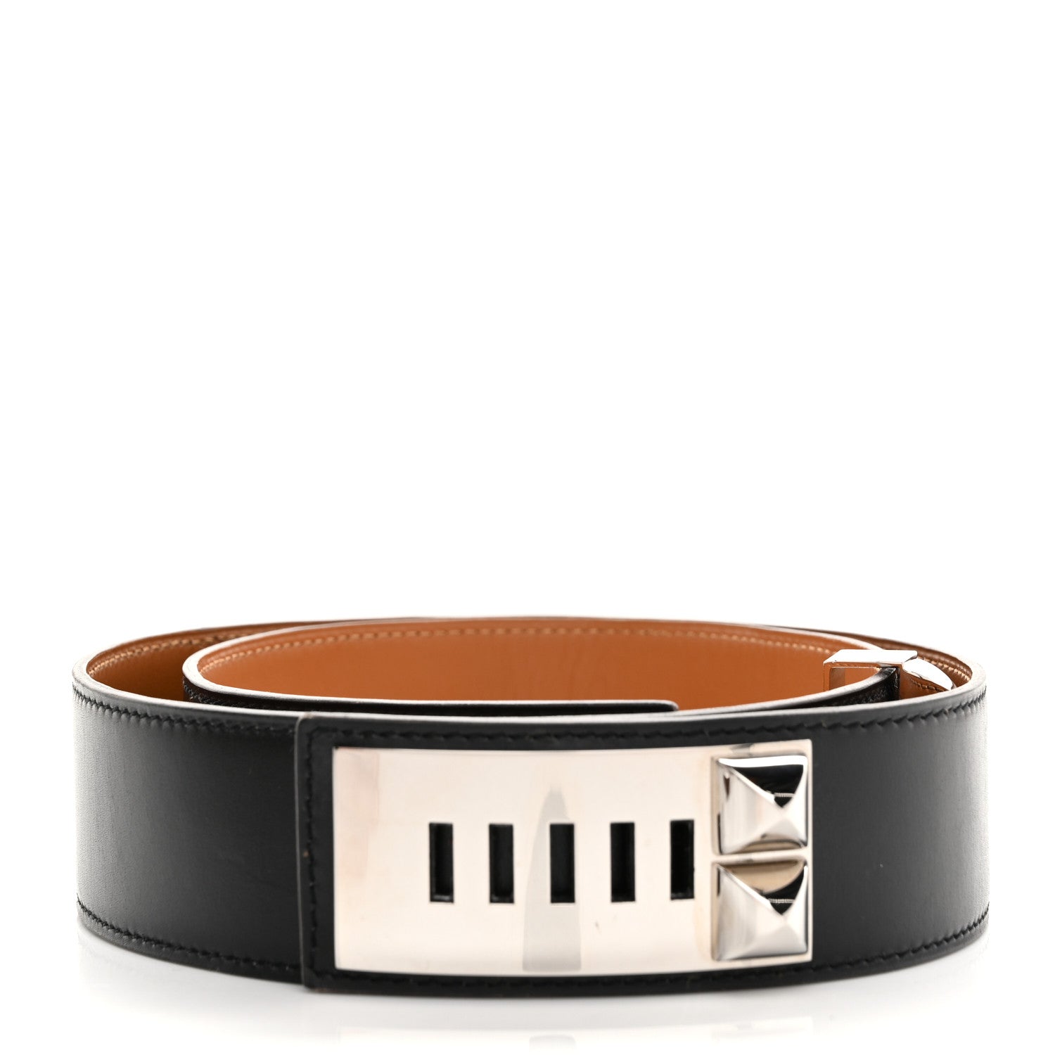 Hermes Box Collier De Chien CDC Belt 85 34 Black 2 of 6