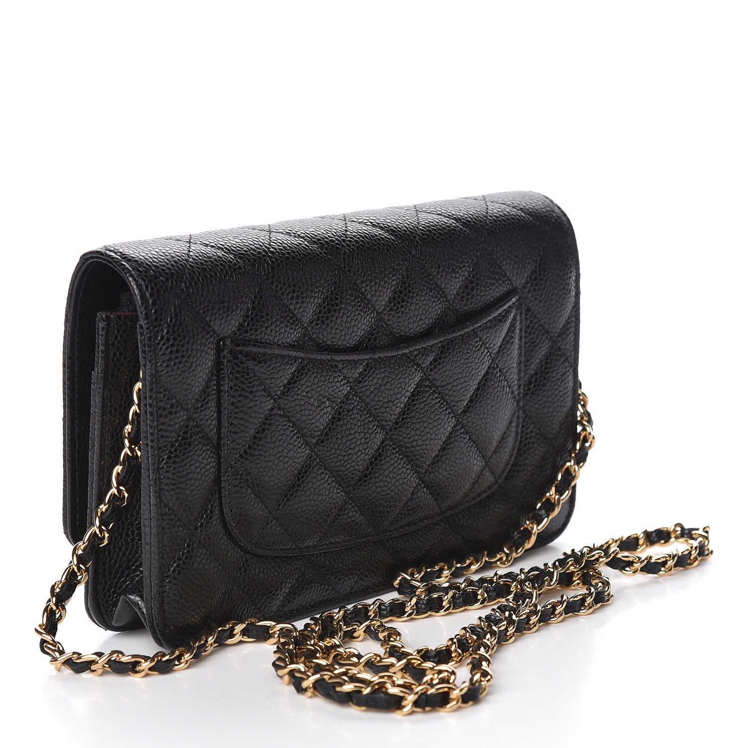 Chanel Caviar Quilted Wallet On Chain WOC Black 3 of 12