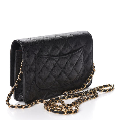Chanel Caviar Quilted Wallet On Chain WOC Black 3 of 12