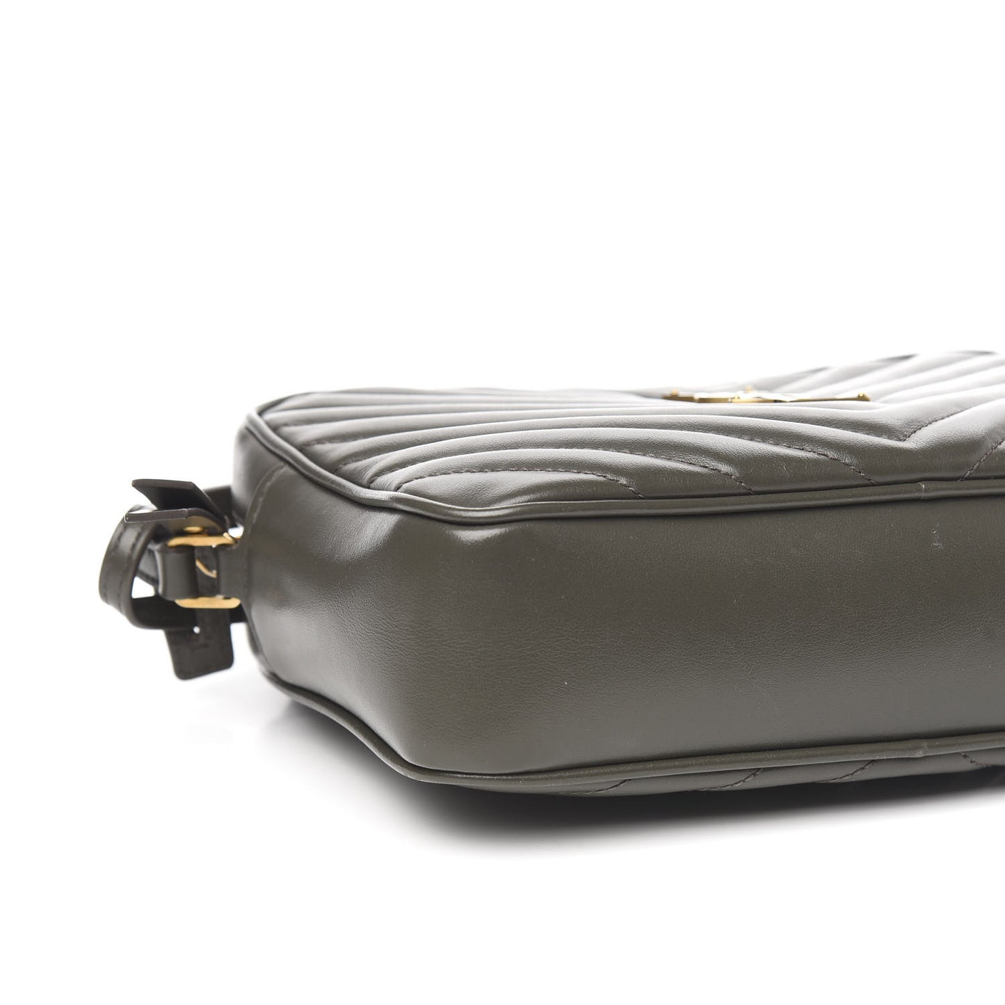 Calfskin Matelasse Monogram Lou Camera Bag Military Olive