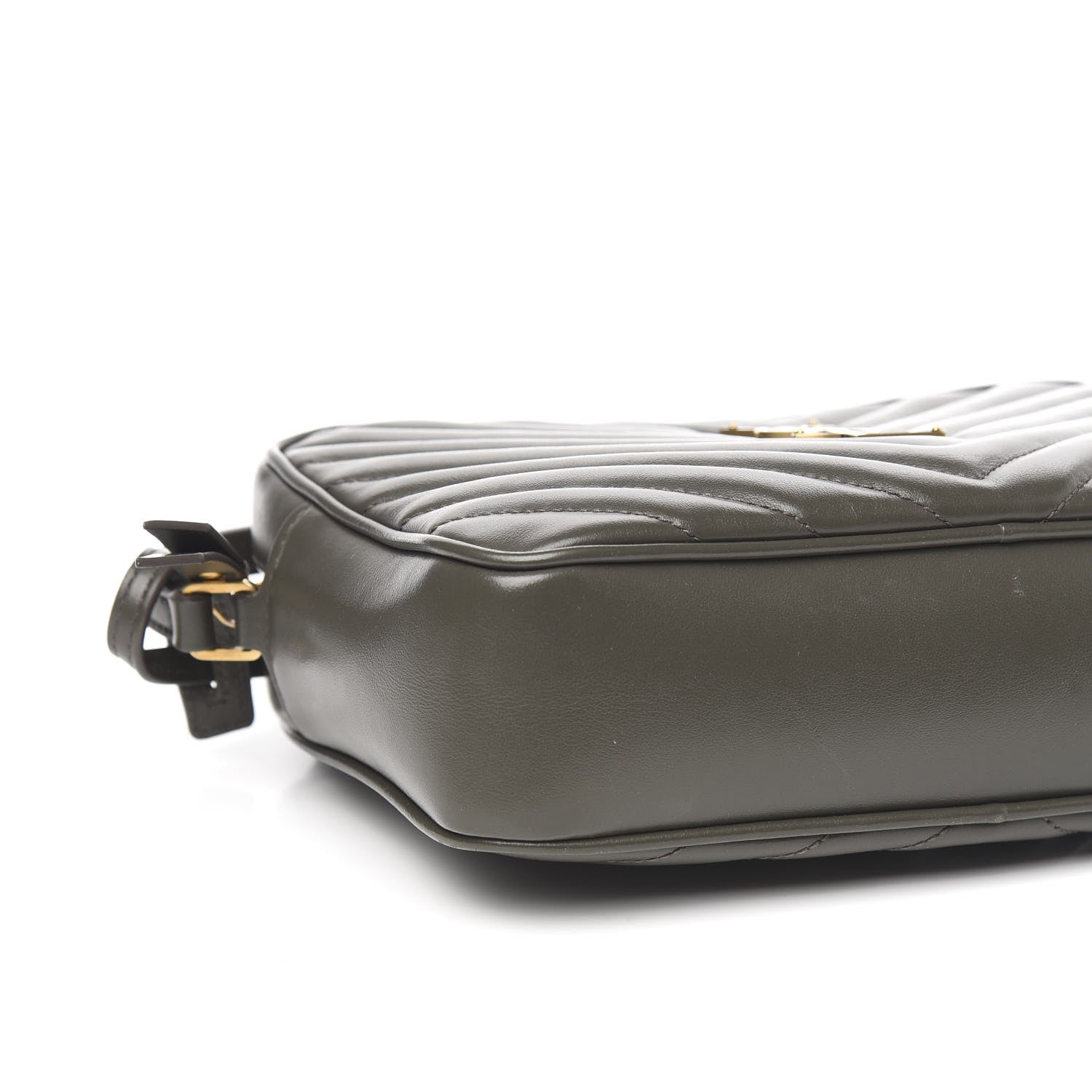 Saint Laurent Calfskin Matelasse Monogram Lou Camera Bag Military Olive 8 of 10