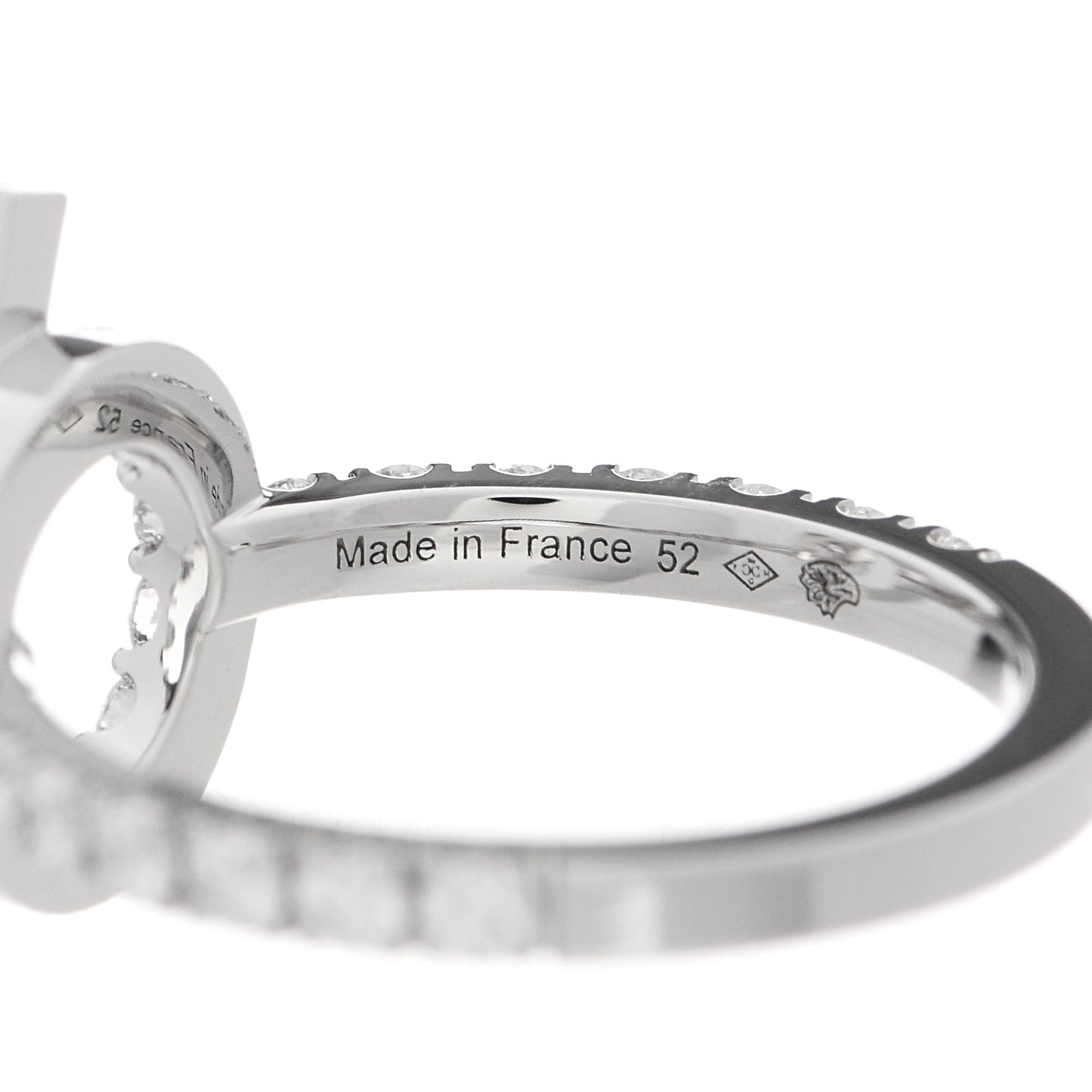 18K White Gold Diamond Finesse Ring 52 6