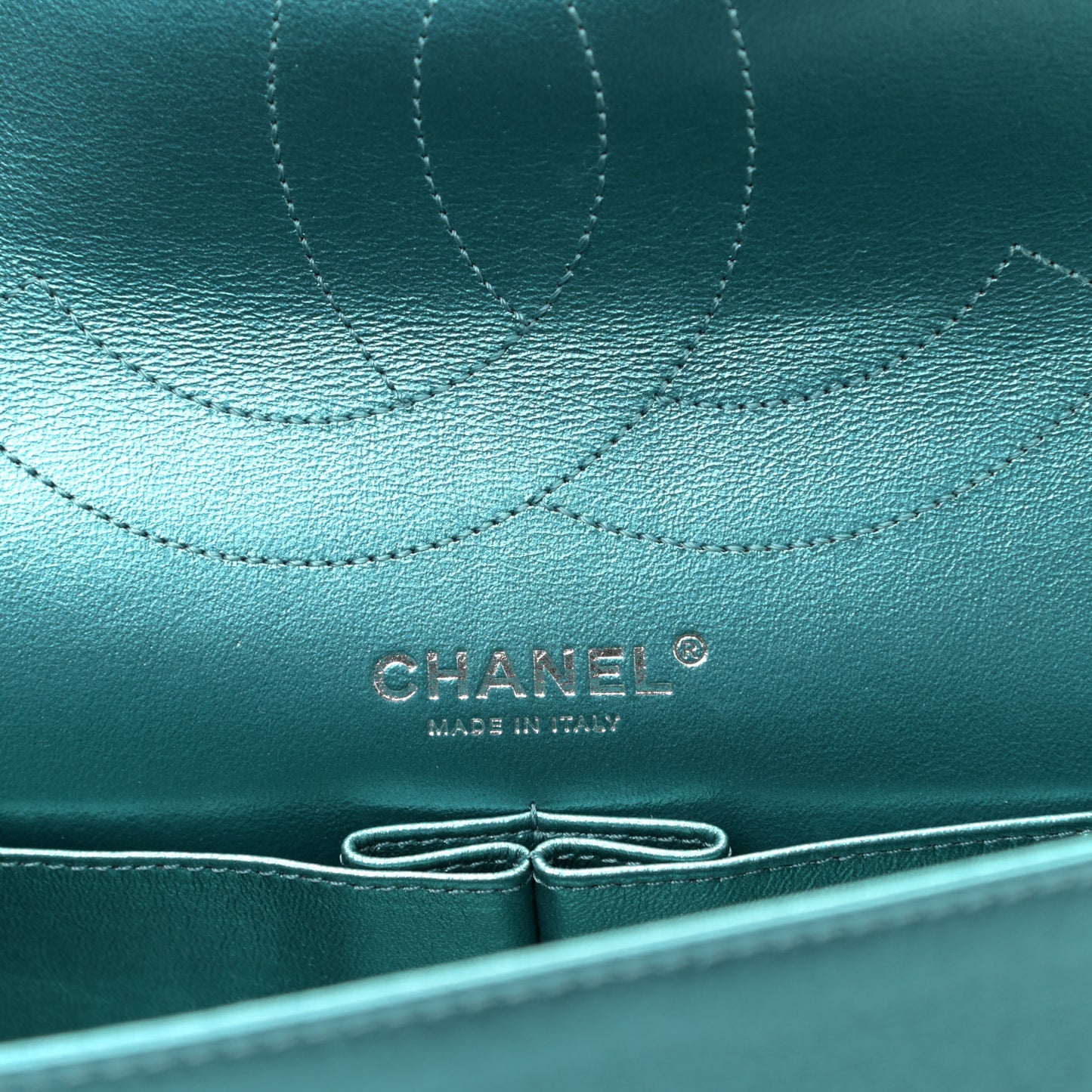 Metallic Calfskin Quilted 2.55 Reissue 226 Flap Turquoise