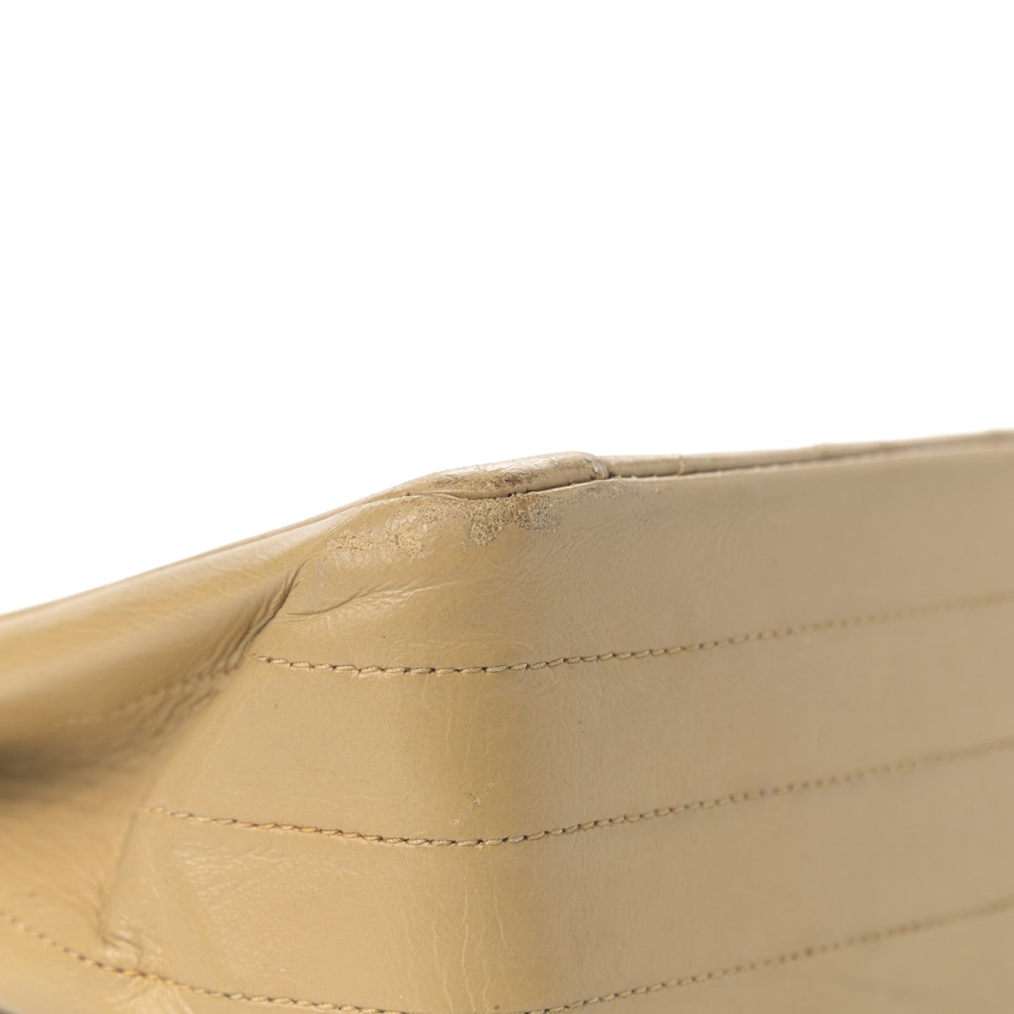 Lambskin Quilted Medium Single Flap Beige
