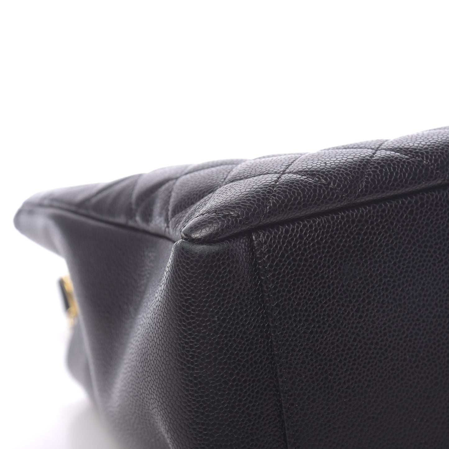 Caviar Quilted Grand Shopping Tote GST Black