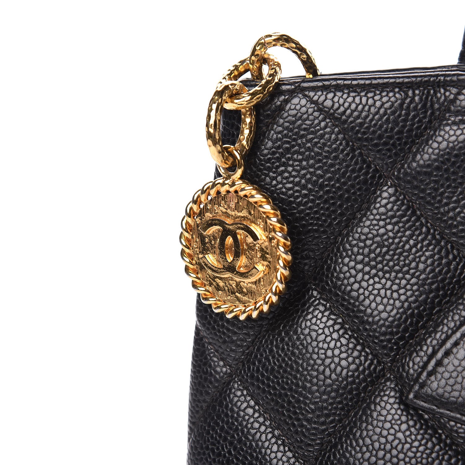 Chanel Caviar Quilted Medallion Tote Black 10 of 14