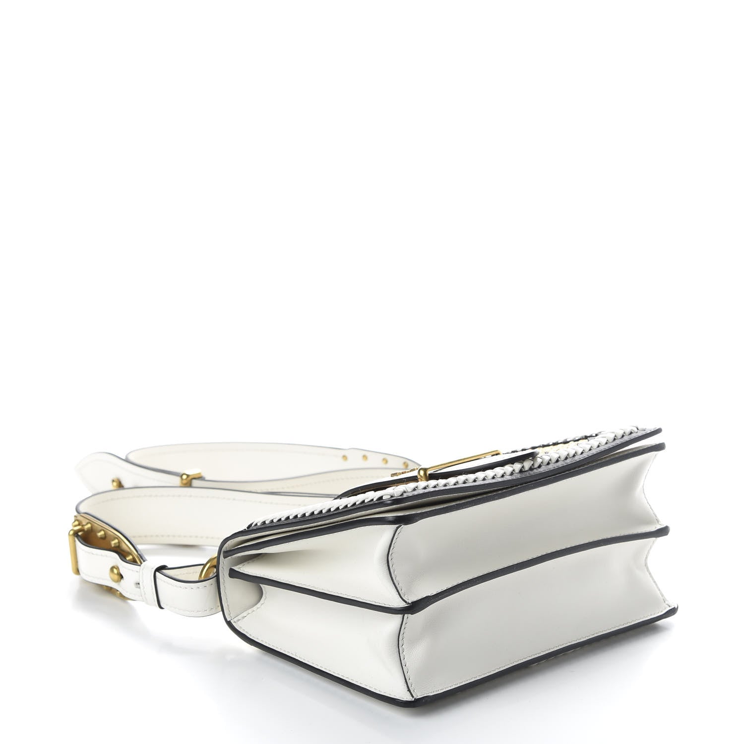 Prada City Calf Raffia Saffiano Cahier Bag Naturale White 4 of 9