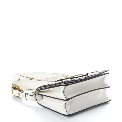 Prada City Calf Raffia Saffiano Cahier Bag Naturale White 4 of 9