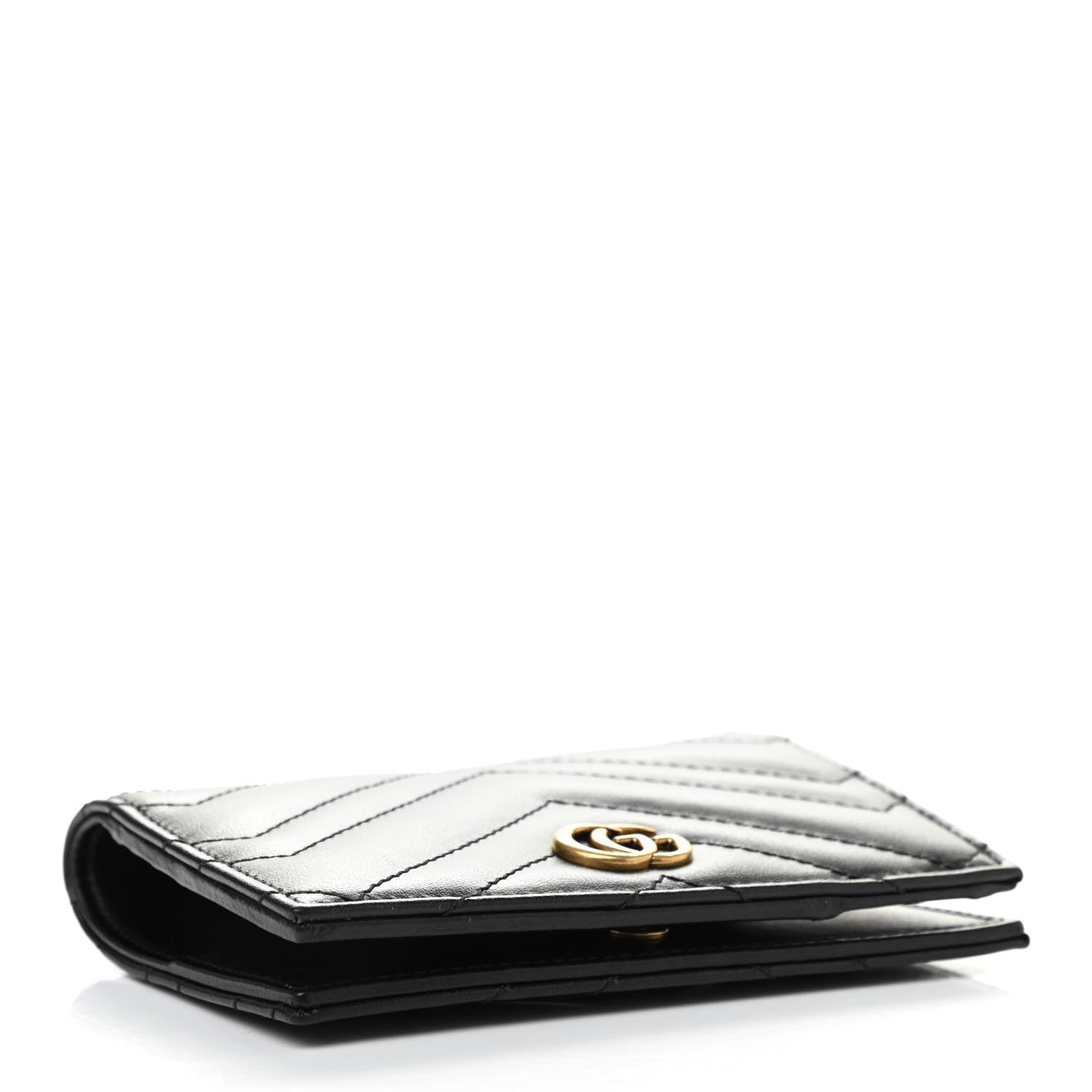 Gucci Calfskin Matelasse GG Marmont Passport Case Black 4 of 7